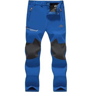 Men's Winter Pants Fleece Lined Ski Snow Pants Water Resistant 4Zip Pock…
